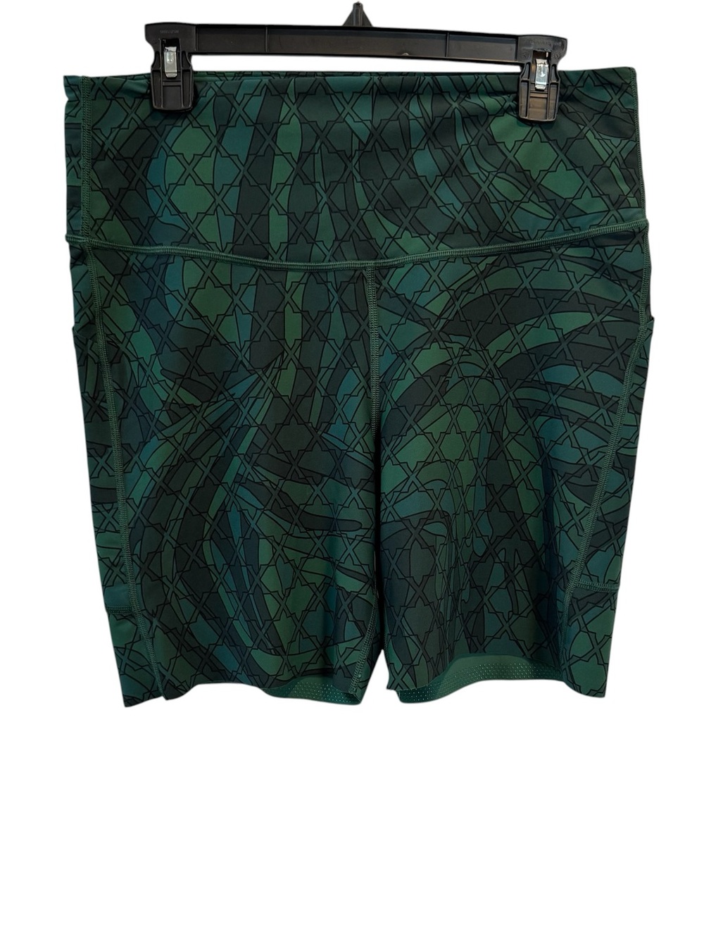 Savage X Fenty Cool Curves High-Waist Pocket Bike Shorts Midnight Green 1X